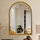 W8037法式 复浴室镜卫古生间化妆形壁挂镜玄关镜拱洗手台镜子梳妆