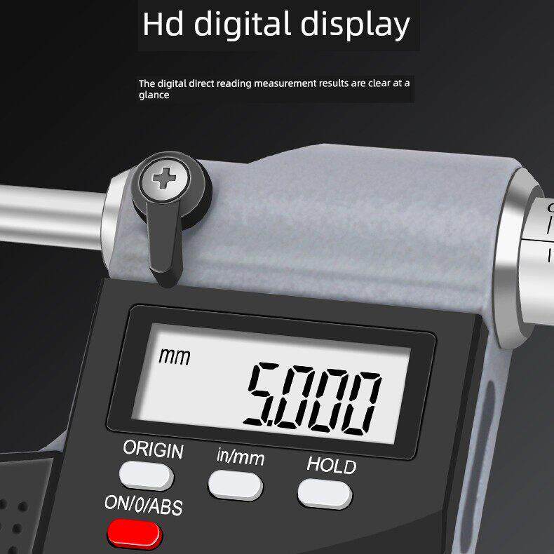 恒量小头数显千分尺/细头外径/0-25mm直径1/2mm花键千分尺0.001mm