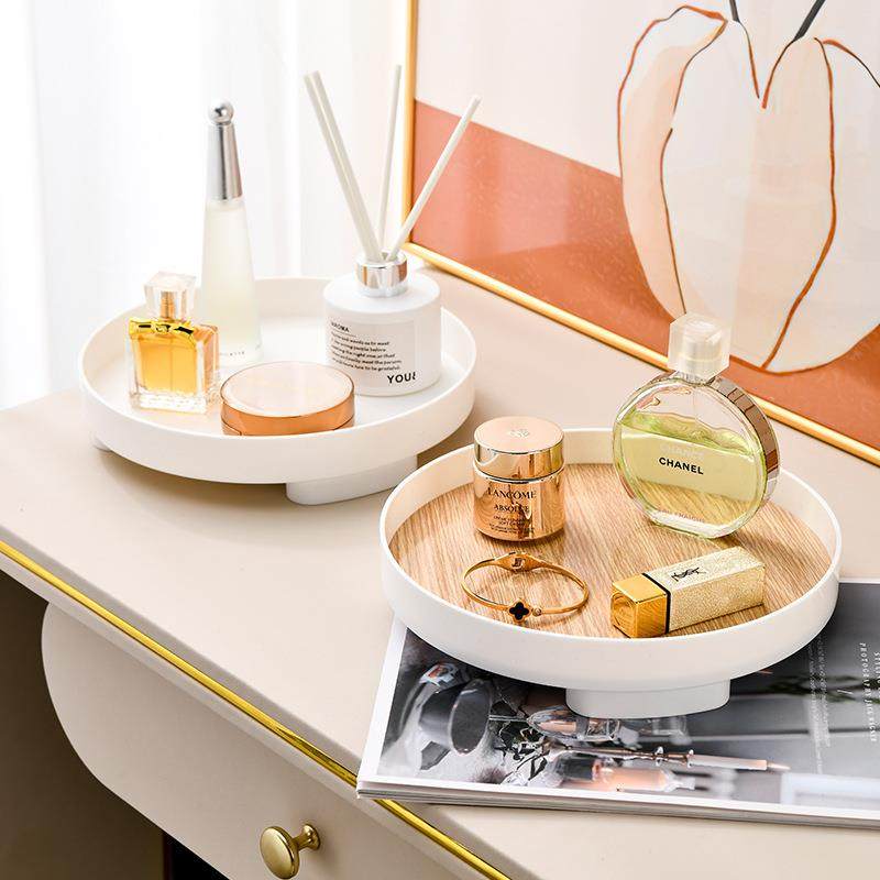 北欧托盘客厅零食香薰化妆品收纳盘家用水果盘桌面盘子ins风木质