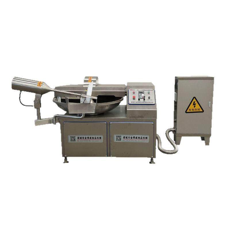 山东生产千叶豆腐制作设备工艺125型变频千叶豆腐斩拌机斩拌机