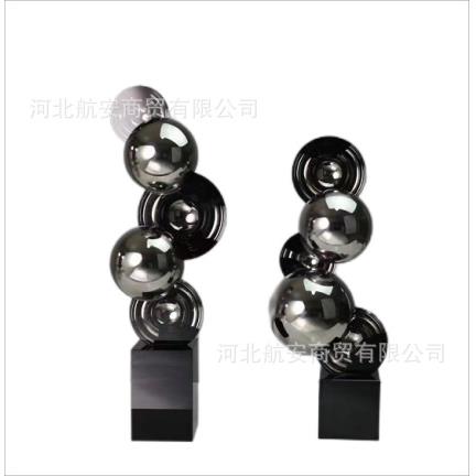 现代简约创意水晶工艺品样板房售楼处桌面书架电视柜软装饰品摆设