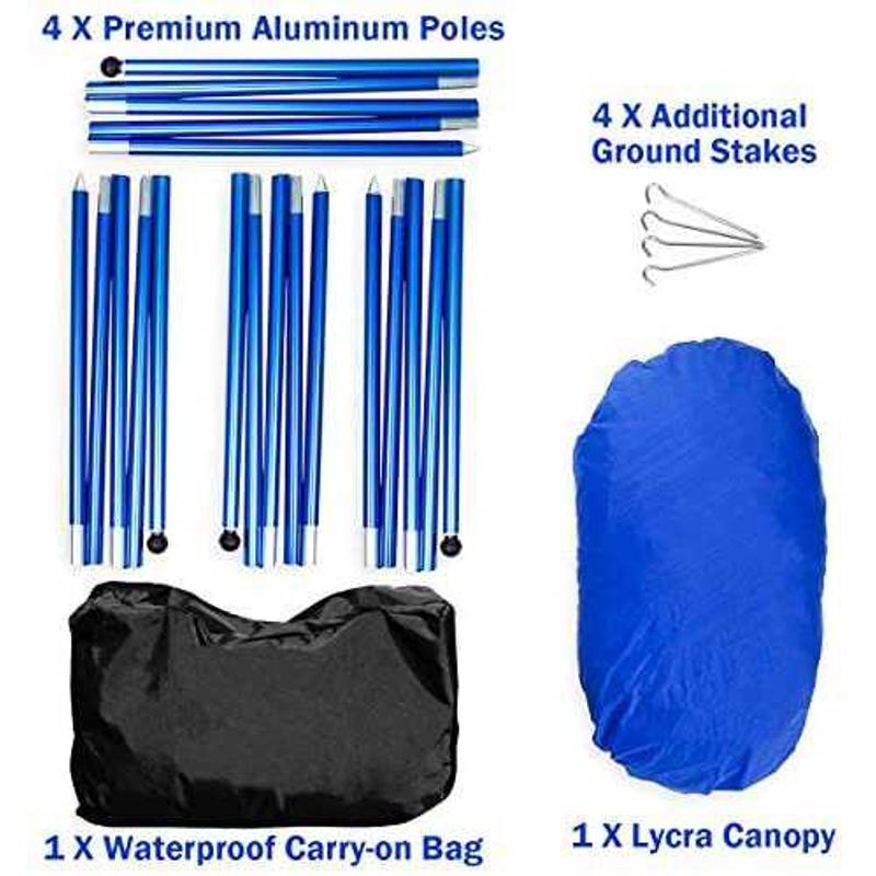 沙滩天幕便携式野营沙滩帐篷莱卡天幕防晒户外遮阳棚帐篷