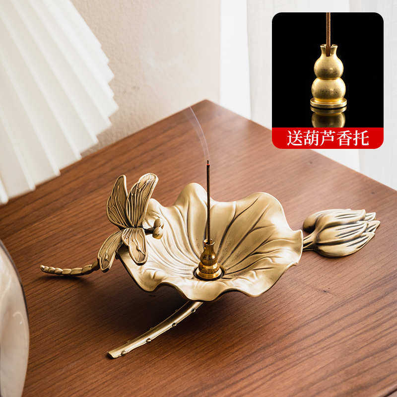嘉彬家居轻奢黄铜线香炉客厅玄关桌面装饰品家用香插香托茶台摆件,家居饰品,香托/香盘/香座/香插,淘宝优惠券,粉丝福利购,淘宝优惠卷