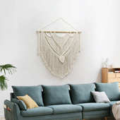 波西米亚风编织大挂毯流苏民宿背景墙壁毯家居卧室壁挂ins风装 饰