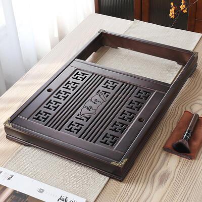 福达茶盘厂兼零实木茶盘简约轻奢功夫茶台海单框架不带电磁炉