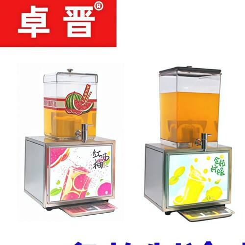 灯箱款冷热双用果汁鼎商用自助餐厅饮料桶电加热制冷果汁机饮料桶