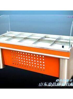 凉菜展示台常温展示台饭菜售卖台超市保温台橘黄色保温台