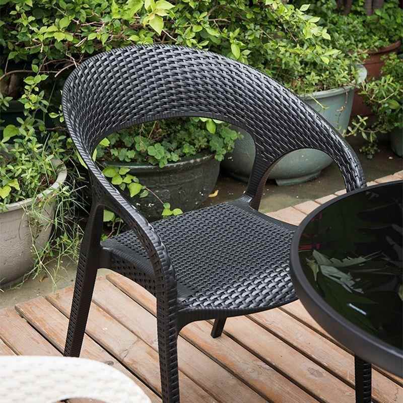 北欧镂空餐椅塑料椅子靠背椅加厚家用户外休闲现代简约餐厅凳子