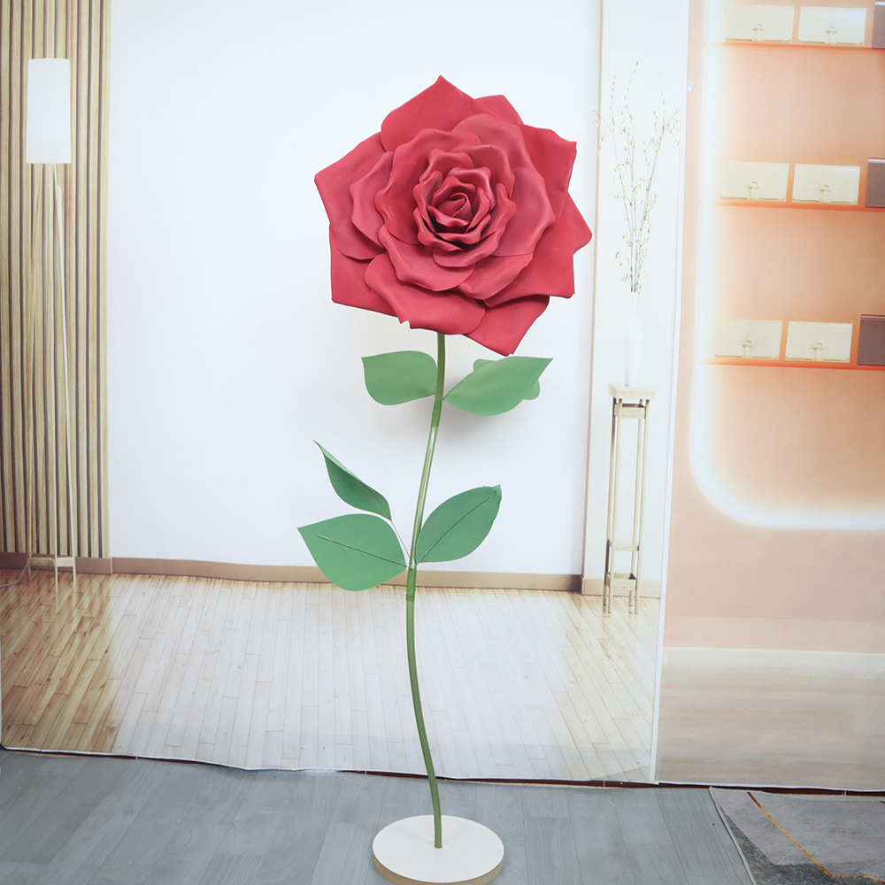 pe套装装饰展示边卷批发大型户外活动婚礼道具玫瑰花拍摄橱窗影楼