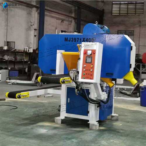 PLC控制方木自动开薄片机卧式合金锯条往复开料机木材切割机