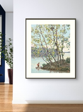 李利油画【洗衣1】限量版画儿童房客厅书房电表箱沙发餐厅挂画