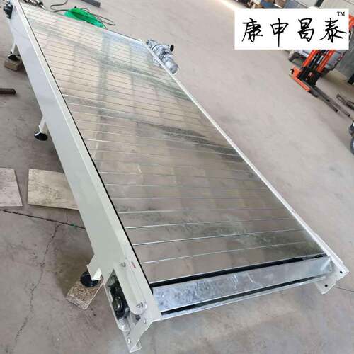 吨包链板传送带车间配套板链输送线物料提升机重型链板输送机