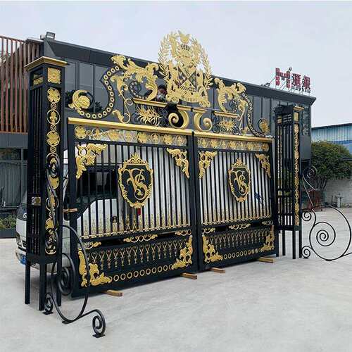 欧式豪华铝艺大门高端别墅门农村自建房庭院大门户外围墙庭院门