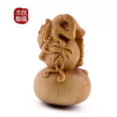 摆件葫芦创意乐清仿真汽车居家礼品木质黄杨木动物雕刻工艺品