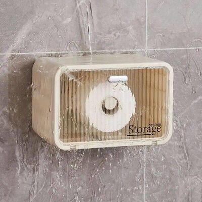 Plastic Facial Towel Storage Box Wall Mounted Dustproof
