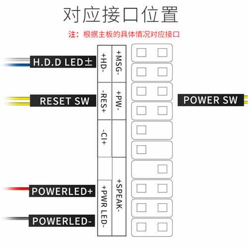电脑开机键重启键金属带灯按钮开关 启动台式主机箱电源线主板DIY