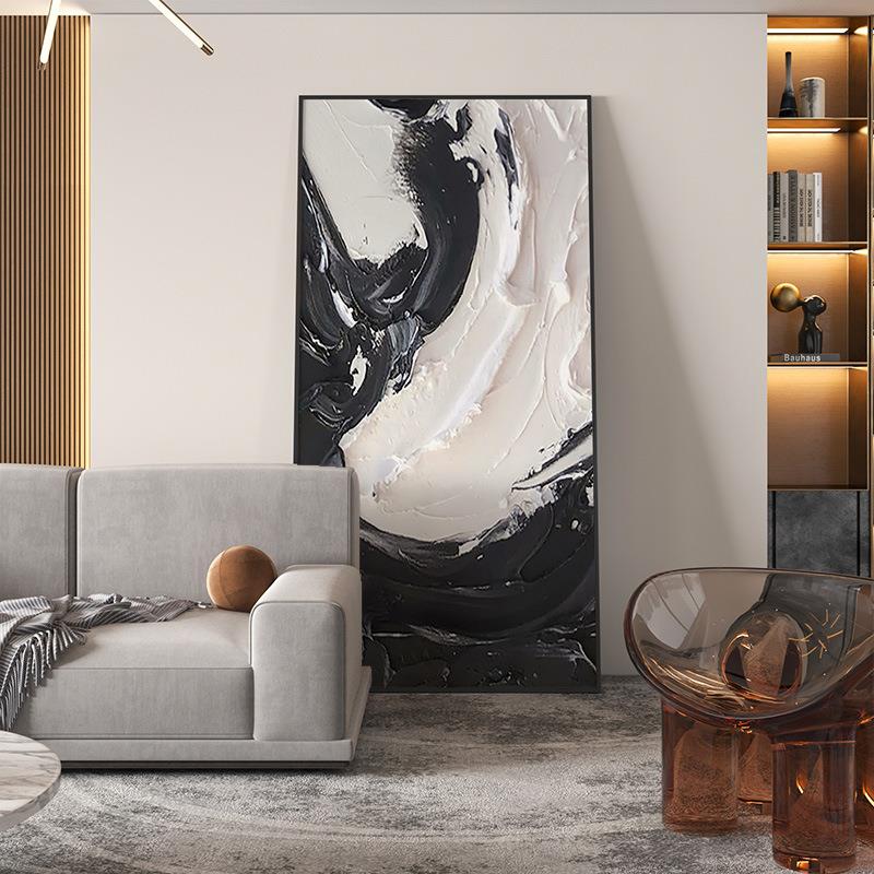 新款直销竖版大幅过道走廊尽头挂画酒店配画高级感入户玄关装饰画