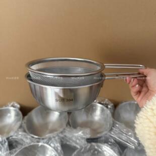 米诺家304不锈钢沥水篮小号洗水果芝麻洗菜盆漏网篮备菜碗淘米神