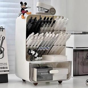 办公室桌面长尾夹收纳盒抽屉式工位大号小号铁夹子文件固定器鱼尾凤尾燕尾夹财务办公用品收纳神器整理置物架