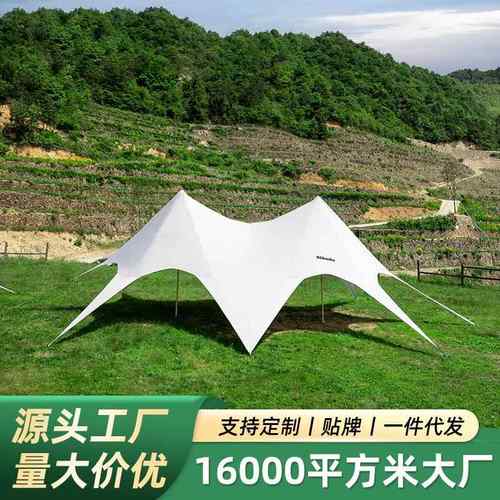 户外天幕帐篷户外大营地野营基地草地遮阳双顶云顶露营摩羯座天幕