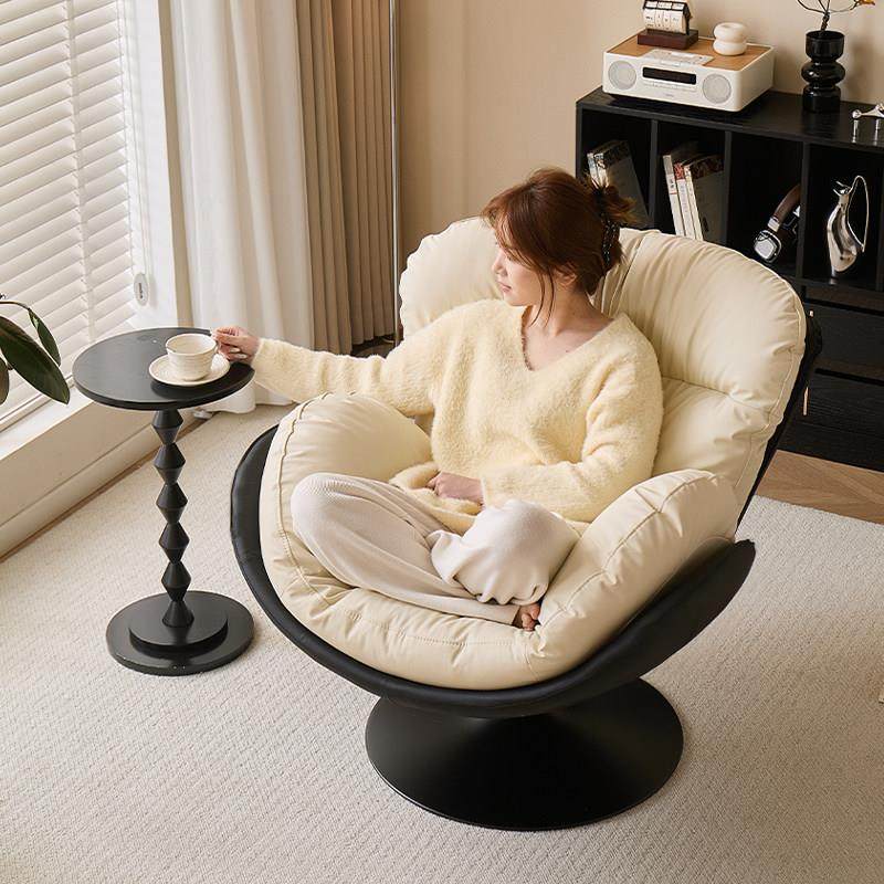简约现代客厅单人旋转沙发椅家用小户型蛋壳转椅阳台休闲懒人躺椅