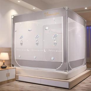 FLH 20252025婴卡通毛巾绣三开门方顶坐床儿童儿防摔幼蚊帐蒙包家