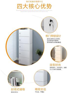 层简易带门书柜自由组合储多物ODY柜带厅锁小子大款落柜地客收纳