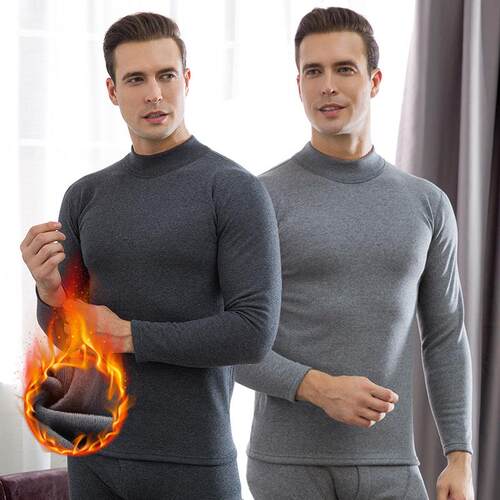 Middle aged and elderly high neck thermal underwear set,