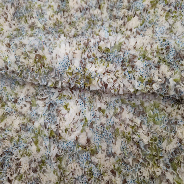 春秋款重工满幅亮丝绣花面料 女装韩版雪纺绣球花 箱包鞋材特色布