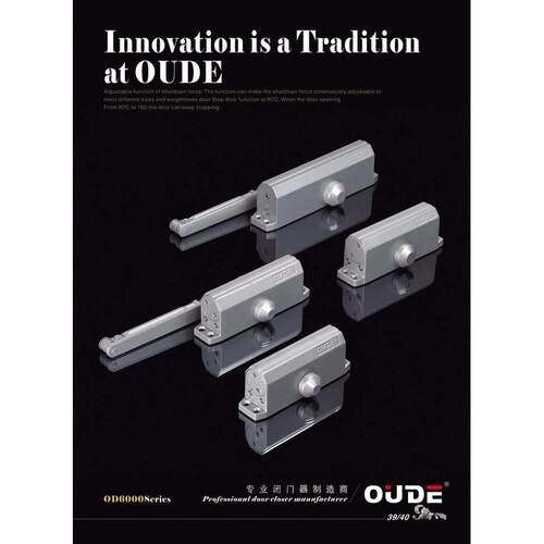 OUDE闭门器6023AW自动中号闭门器65KG液压缓冲152孔距自动关门器