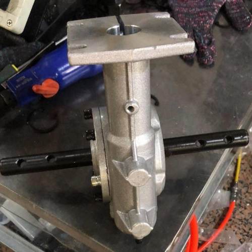 黄油齿轮款箱体总成蜗轮蜗杆九尺传动杆转子铝管机身下半截配件