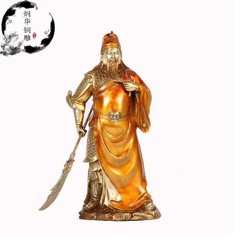炯华铜雕 直供 铜关公 武关公 武财神佛事‘财神摆件铜工艺品