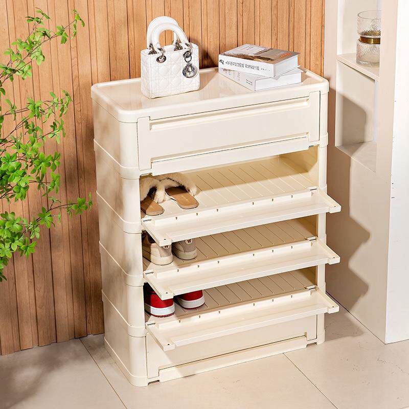 门口家用省空间鞋柜新风尚简易鞋架多层组装简约防尘塑料收纳鞋柜