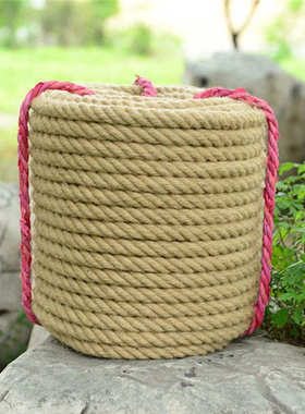 源头工厂粗细拔河捆绑栏杆绳子 手工编织猫用爬架diy装饰黄色麻绳