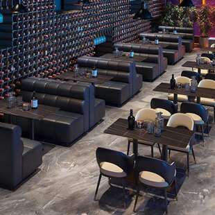 酒吧清厅吧沙发小酒馆夜场ktv店卡座奶组茶咖BCL啡西餐厅休闲桌椅