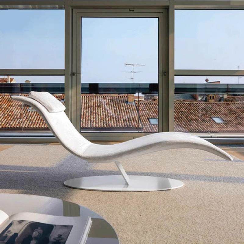 意式轻奢Eli Fly设计师弧形弯曲S形休闲单人躺椅阳台别墅沙发椅