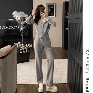 KAYANTY休闲运动套装女春秋新款洋气时尚减龄宽松卫衣裤子两件套