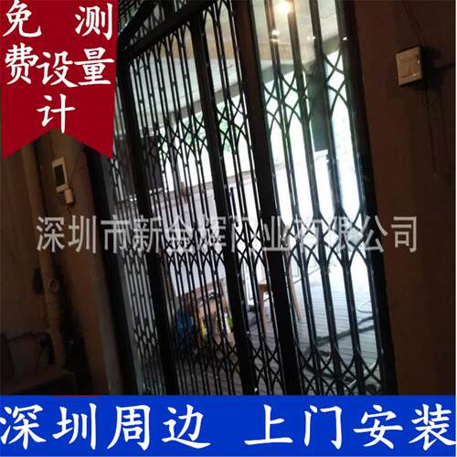 深圳不锈钢收缩门阳台不锈钢伸缩门不锈钢拉闸门任何形式包装
