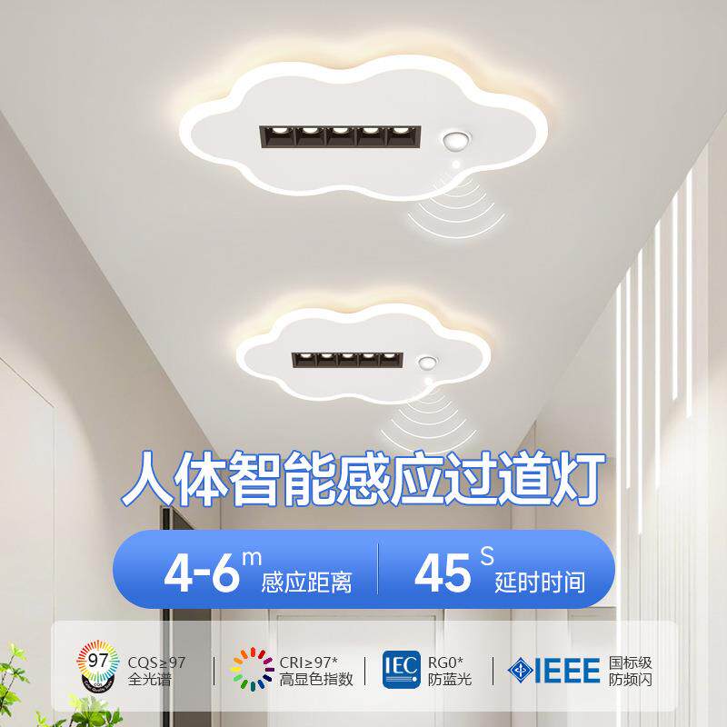 2026年新款现代简约人体智能感应灯LED吸顶灯过道玄关走廊灯具