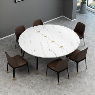 L折叠桌圆台面经济简型圆桌面圆约y0610形I桌白色轻奢简单经圆济