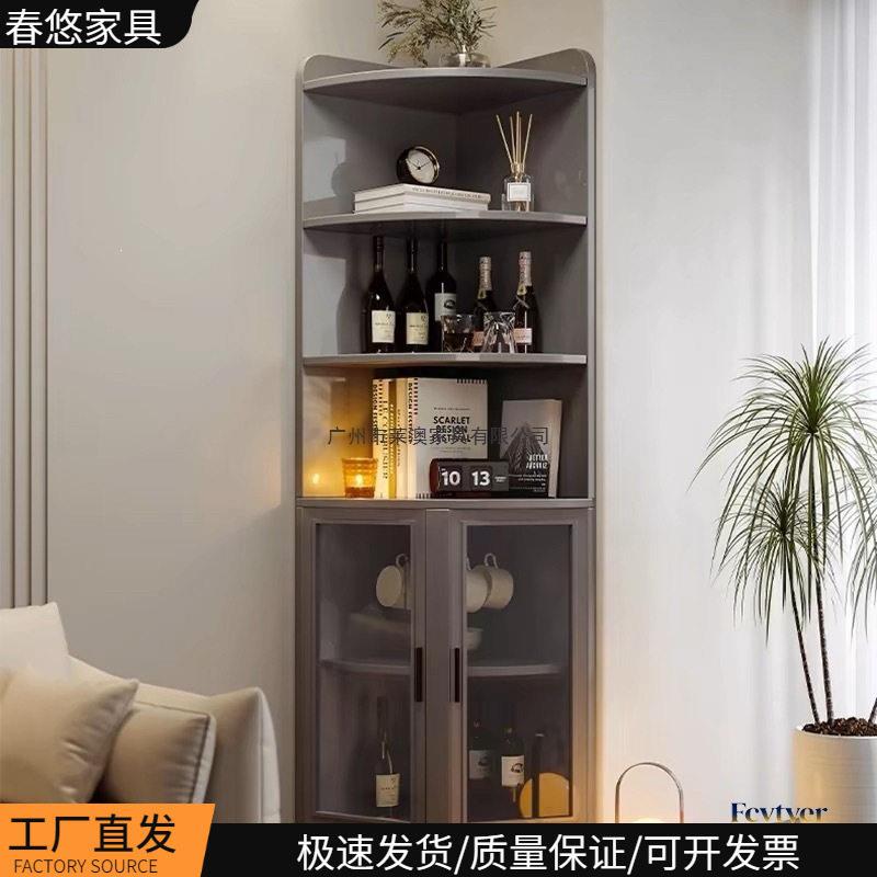 转角90度墙边拐角收纳柜置物架落地书架三角形墙角柜靠墙角落书柜
