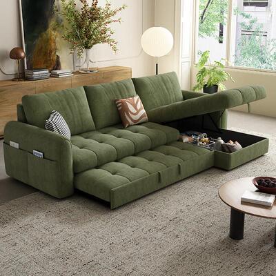 棉花糖沙发客厅2025新款客厅小户型多功能两用储物沙发床贵妃组合