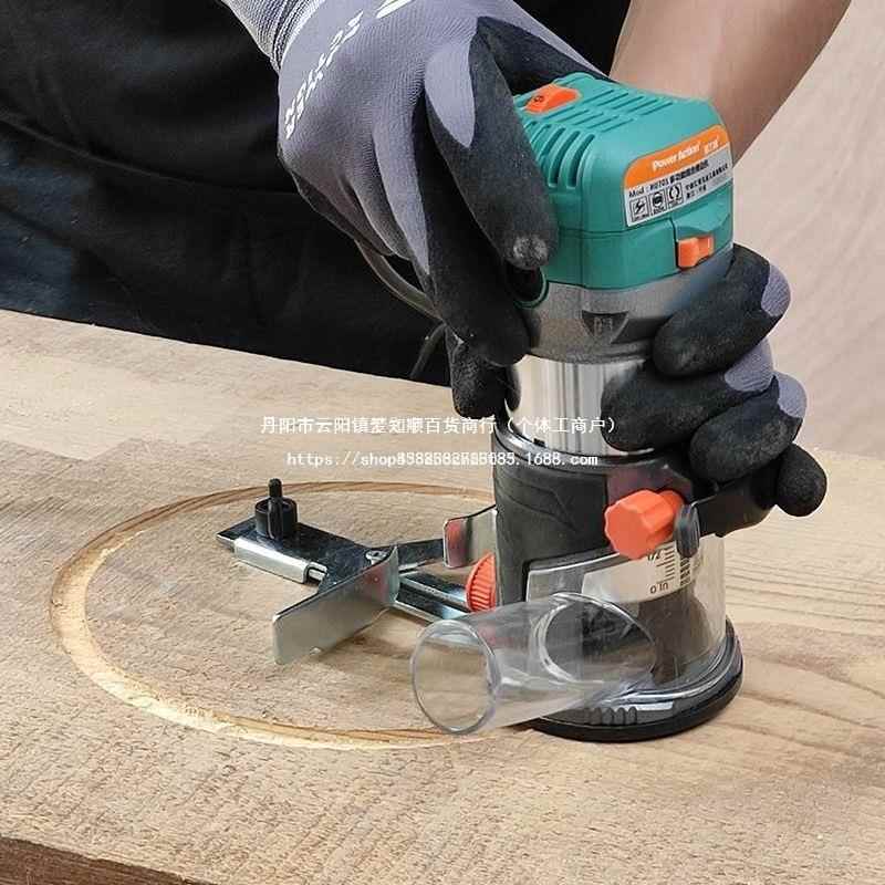 普捷修边机多功雕刻机开槽机开孔木工能电动工PEZ具电木机铣力其
