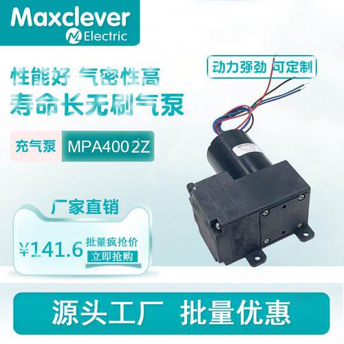 防爆静音医疗泵 迷你无刷自吸泵 微型旋片真空泵调速4AB12A30R48B