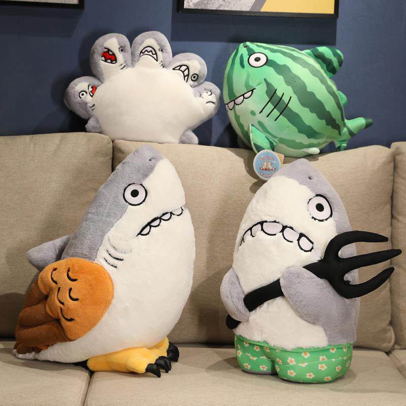 鲨雕玩偶恶搞怪鲨bee鱼公仔手沙雕瓜毛绒玩具抱枕布娃男女生礼物