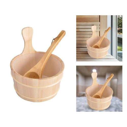 2x4L Large Capacity Wooden Sauna Barrel Equipped and Ladle