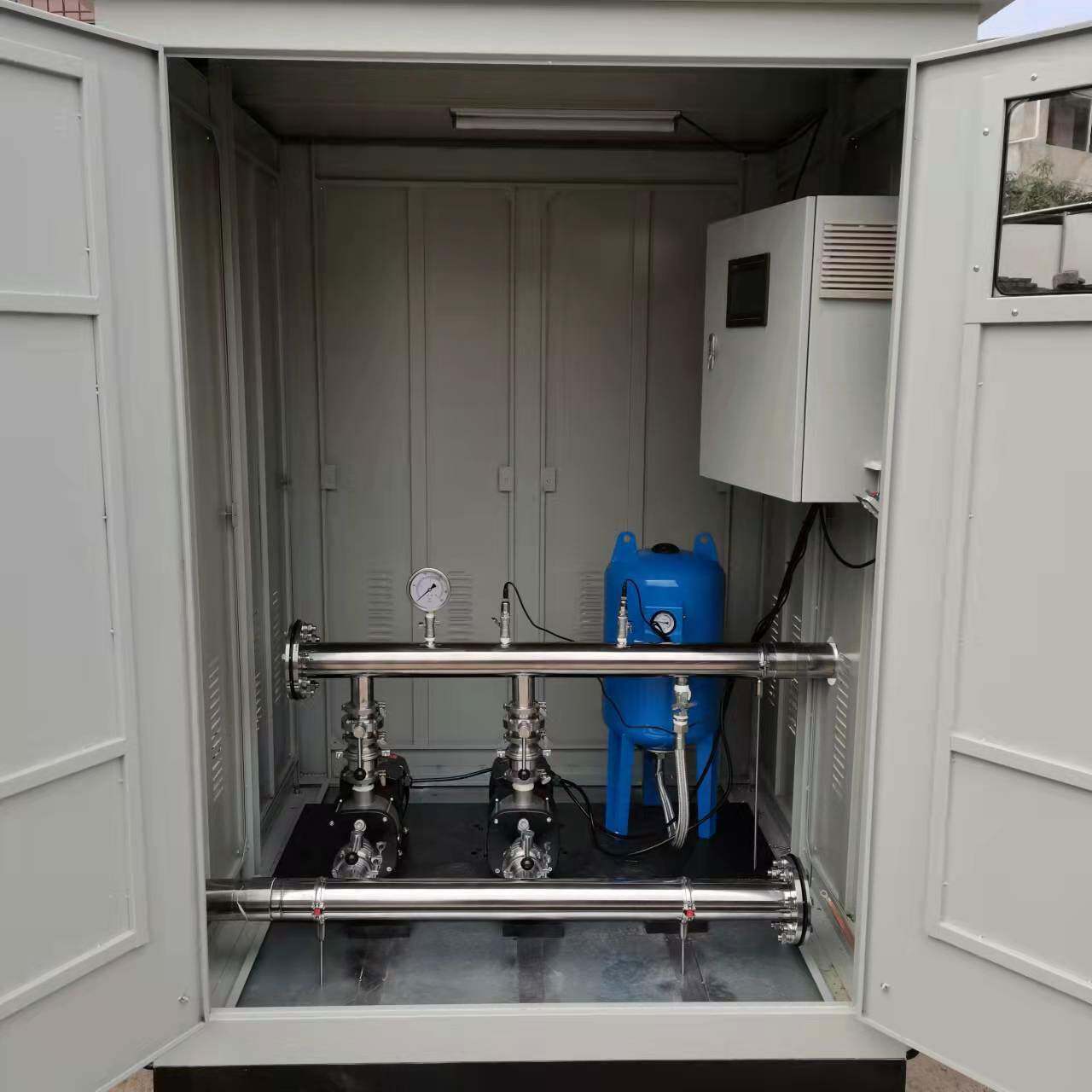 惠沃德二次增压无负压循环供水设备箱式一体化变频控制移动泵房