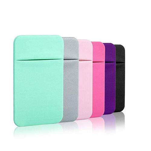 Men Sticker Pocket Wallet Case Card Holder for Cell Phone