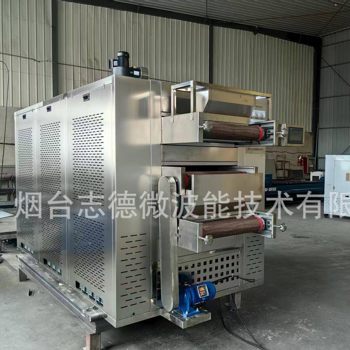 全自动黄粉虫微波烘干设备 五谷杂粮微波熟化设备 隧道式微波设备