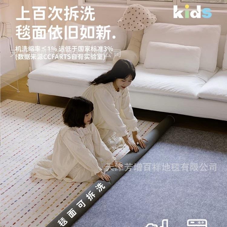 捕梦网客厅地毯双层可拆洗可机洗儿童房间地毯茶几地垫卧室床边毯